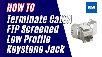 How to terminate a CAT6A Screened Keystone Jack (Low Profile)