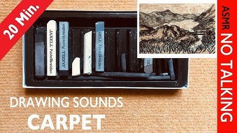 ASMR - DRAWING SOUNDS - Drawing on CARPET (No Talking)