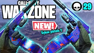 29 KILL SOLO WARZONE WIN! NEW BROKEN AKIMBO SYKOVS!! (Cod Warzone Gameplay)