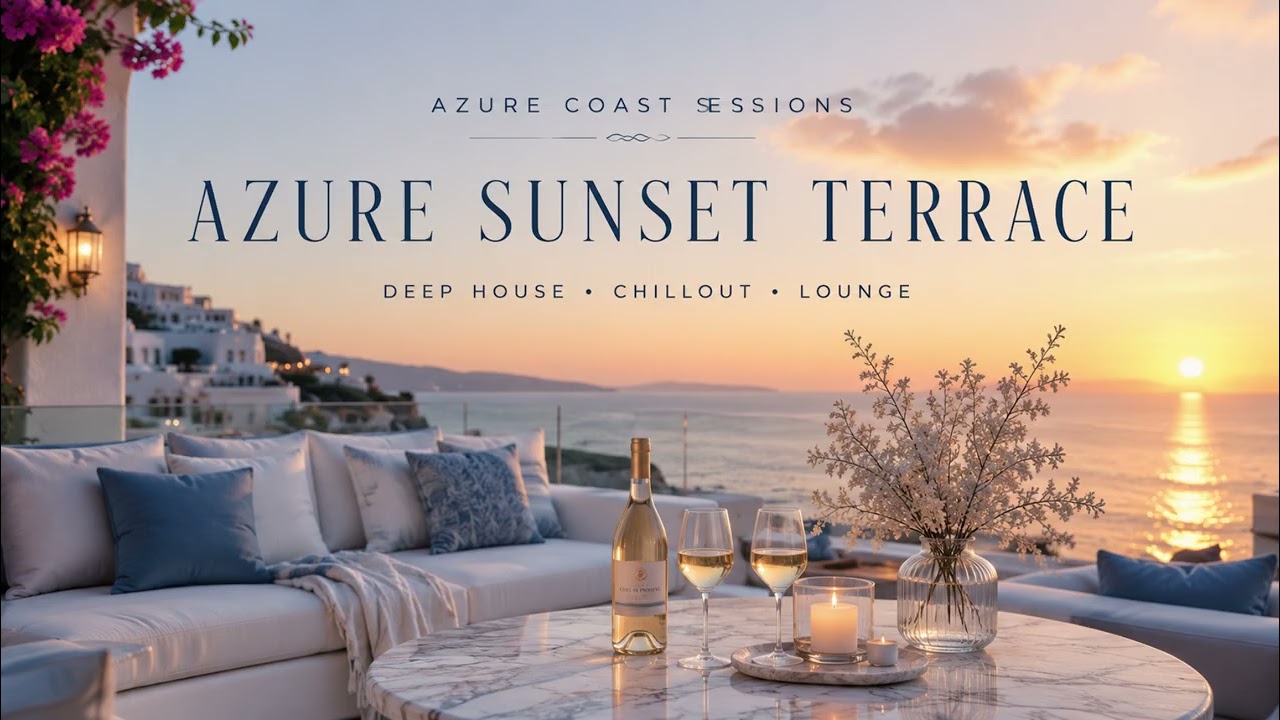 Azure Sunset Terrace | Deep House Relax Mix for Work & Study