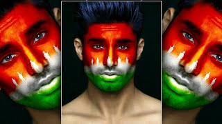 happy independence day 2020 flag on face photoshop How to Paint color on a Face by Vikas Shirode screenshot 3