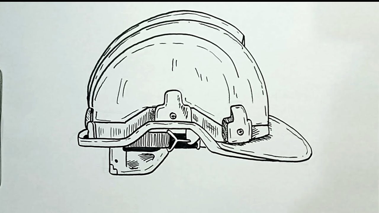 How to draw Safty Helmet || Safety Helmet Drawing || Hard Hat - YouTube
