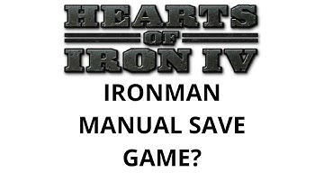 HOI4 Experiment Ironman Manual Save Games