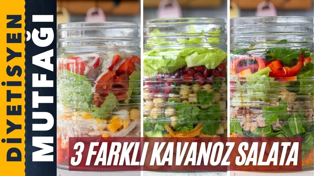 TAŞIMALIK TARİFLER - İŞYERİNE VEYA OKULA GÖTÜREBİLECEĞİNİZ 3 FARKLI SALATA TARİFİ