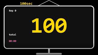[Timer]100 Sec (1 Min 40 Sec) 1 Hour Loop Timer - Tabata Workout, Gaming & Jump Rope