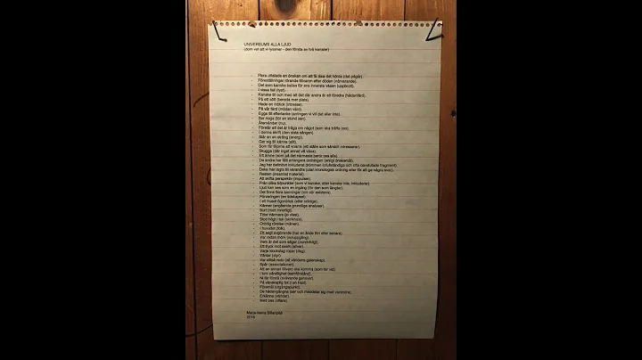 Marja-leena Sillanpää "Universums alla ljud"