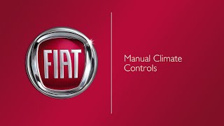 Manual Climate Controls  | How To | 2020 Fiat 500L