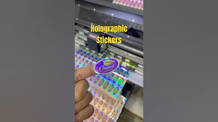 Holographic Stickers Printing #sticker #printing #foil #asmr