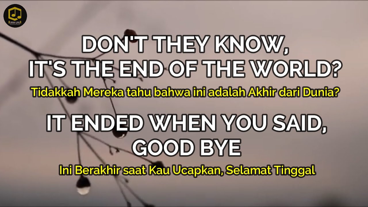 The End of the World - Skeeter Davis ( Lirik Terjemahan ) The End of the World - Skeeter Davis ( Lirik Terjemahan )