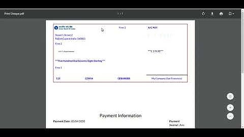 Payment Dynamic Cheque Printing Odoo