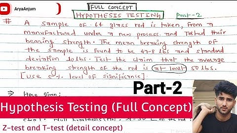 Hypothesis Testing Problems - Z Test & T Statistics - One & Two Tailed Tests 2 || problem 2