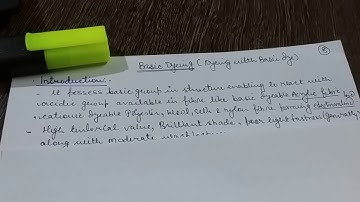 Theory of Dyeing Video lecture-V