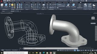 AutoCAD_3D. Commandes balayage, raccord, soustraction