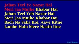 Jahan Teri Yeh Nazar Hai - Kishore Kumar Hindi Full Karaoke with Lyrics chords