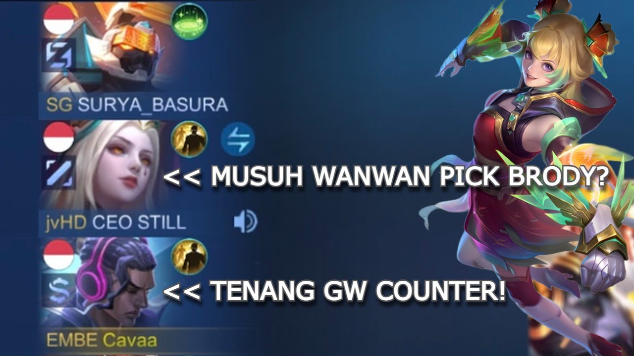 TOP GLOBAL BRODY KETEMU HERO COUNTER! GIMANA NI LEE - Mobile Legend