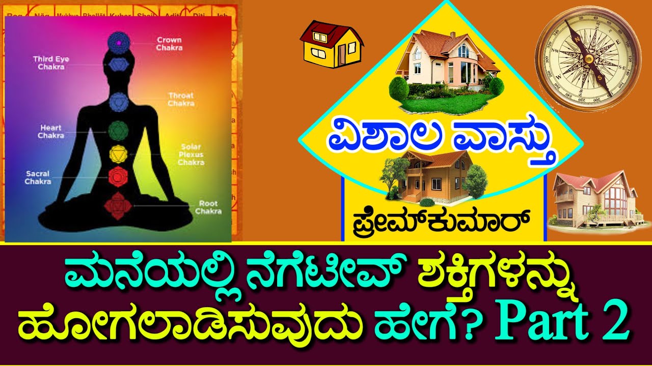vastu tip's for Negative energy (102) ನೆಗೆಟಿವ್ ಎನರ್ಜಿಯನ್ನು ಮನೆಯಿಂದ ಹೇಗೆ ಹೋಗಲಾಡಿಸುವುದು? Vishala Vastu
