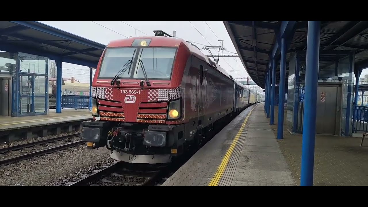 Jízda vlakem EC 204 Práter z Hodonína do Břeclavi train ride EC 204 Prater from Břeclav to Hodonín