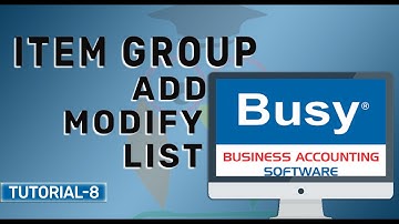 Item Group Add, Modify, List in Busy Accounting Software in Hindi || Tutorial 8