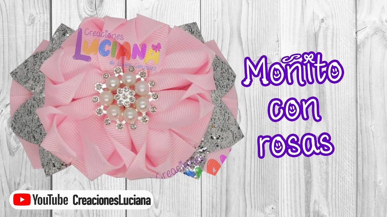 Video 216 Cómo hacer un Moñito con rosas. - YouTube