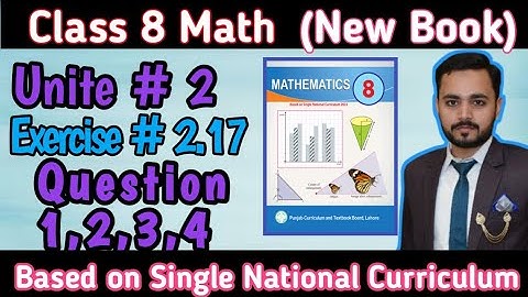 Class 8th Math New book Exercise 2.17 Question 1,2,3,4|8th Math New book 2023-24 |8 class math