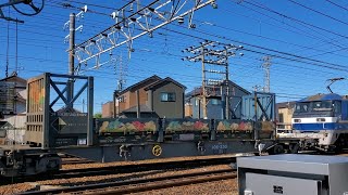 JFE無蓋40ftイルカコンテナ積載！EF210-327  5085レ 仙台タ〜広島タ
