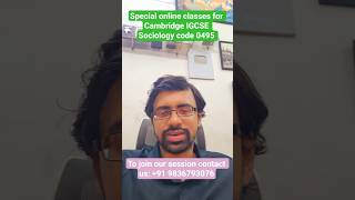 Special online classes for Cambridge IGCSE Sociology 0495  #IGCSE #Sociology #0495 #Cambridge