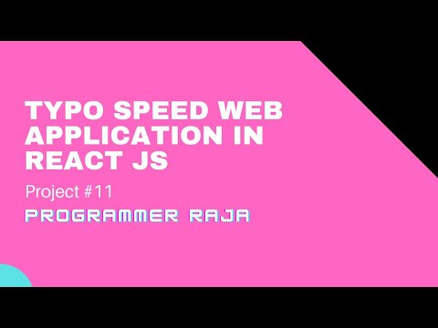 Typo Speed Web Application Using React js || Project #11