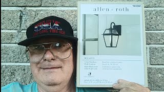 allen + Roth item #5632008 model # WLM143BK porch light how to wire and install/ lever wagos
