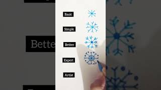 How to draw snowflake ❄️❄️ #howtodraw #quickdrawing #easydrawing #art #drawing #snowflakes #viral