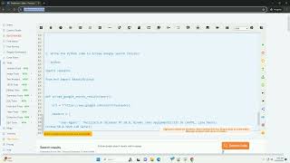 Python google search results web scraping