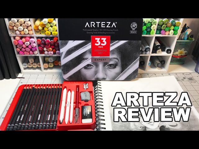 Arteza Professional Drawing Pencil, Set of 33