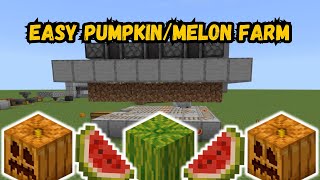 EASY Pumpkin/Melon FARM For Minecraft Bedrock and Java 1.20+