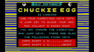 The Best ZX Spectrum Games Ever: Chuckie Egg (levels 1-30) - with loading screen