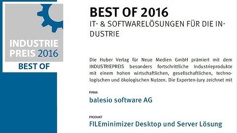 FILEminimizer Server und Desktop - NFO Optimierungstechnogie - Backup