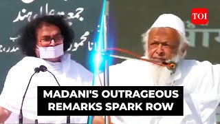 Watch Jain Muni Acharya Lokesh Hits Out At Maulana Madani For His om Is Allah Claim