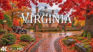 Virginia in Autumn 4K 🍂 | Grand Historic Homes, Vintage Roads & Colorful Fall Forests