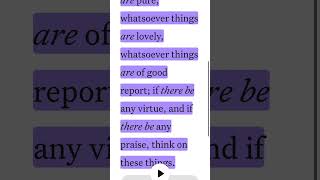 Philippians chapter 4 verse 8 King James version ￼Bible Reading