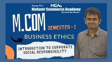 Mcom Sem1 Business Ethics And CSR