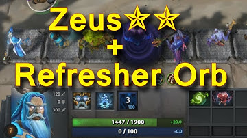 Mars + Zeus ✯✯  +  Refresher Orb = Easy Win | dota 2 auto chess
