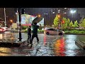 Walking in Heavy Rain, Tbilisi, Georgia (Umbrela &amp; Rain Sounds) ASMR【4K】