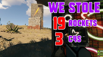 Rust - Base Raid Defense 3v8 with MLRS Rockets