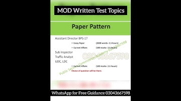 MOD Written Test 2022 AD SI Traffic Analyst UDC LDC