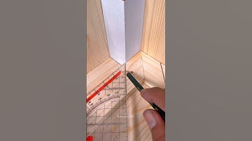 easy way to measure the position of a wooden corner #woodworking #diy #ideas #skills