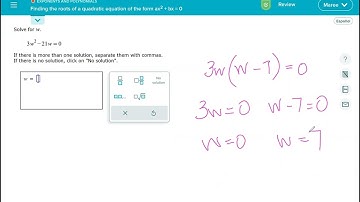 Finding the roots of a quadratic equation of the form ax^2 + bx = 0