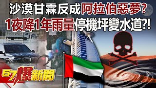 沙漠甘霖反成阿拉伯惡夢？ 1夜降1年雨量停機坪變水道？！ - 張禹宣 徐俊相《57爆新聞》20240417