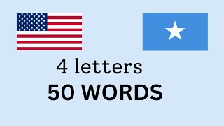 Part2 ||  4 Letters 50 words  English to somali Translation screenshot 2