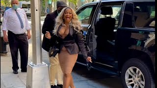Sliding In Very Blond Ex-Rhoa Star Phaedra Parks Spotted Arriving At The Wendy Williams Show In Nyc