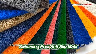 Loop Coil Swimming Pool Anti Slip Mats Drainage Tile Shower Matting 14Mm