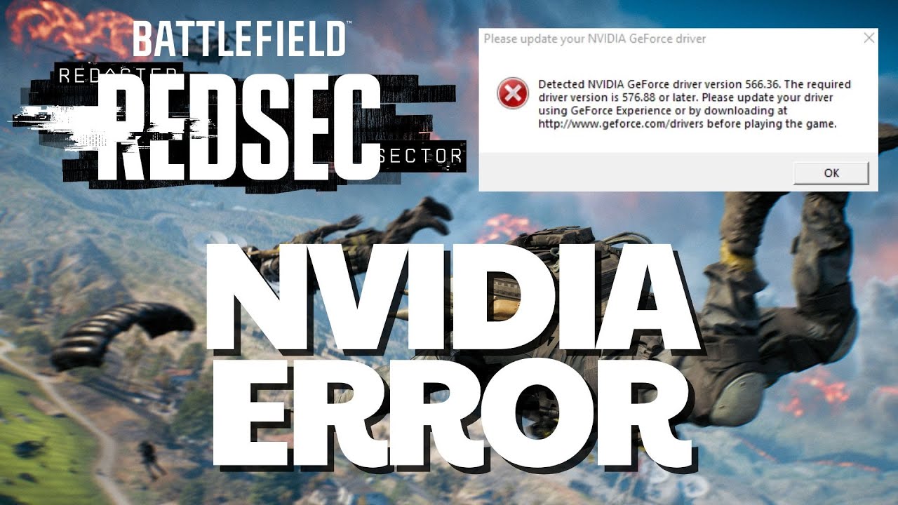 Battlefield REDSEC: Actualiza tu controlador NVIDIA GeForce. La versión requerida es la 576.88 ✅🔥