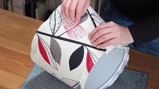 How to recover a lamp shade with fabric